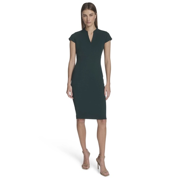 Andrew Marc Dresses & Skirts - Andrew Marc Dark Green Cap Sleeve Midi Dress | Workwear | NWT